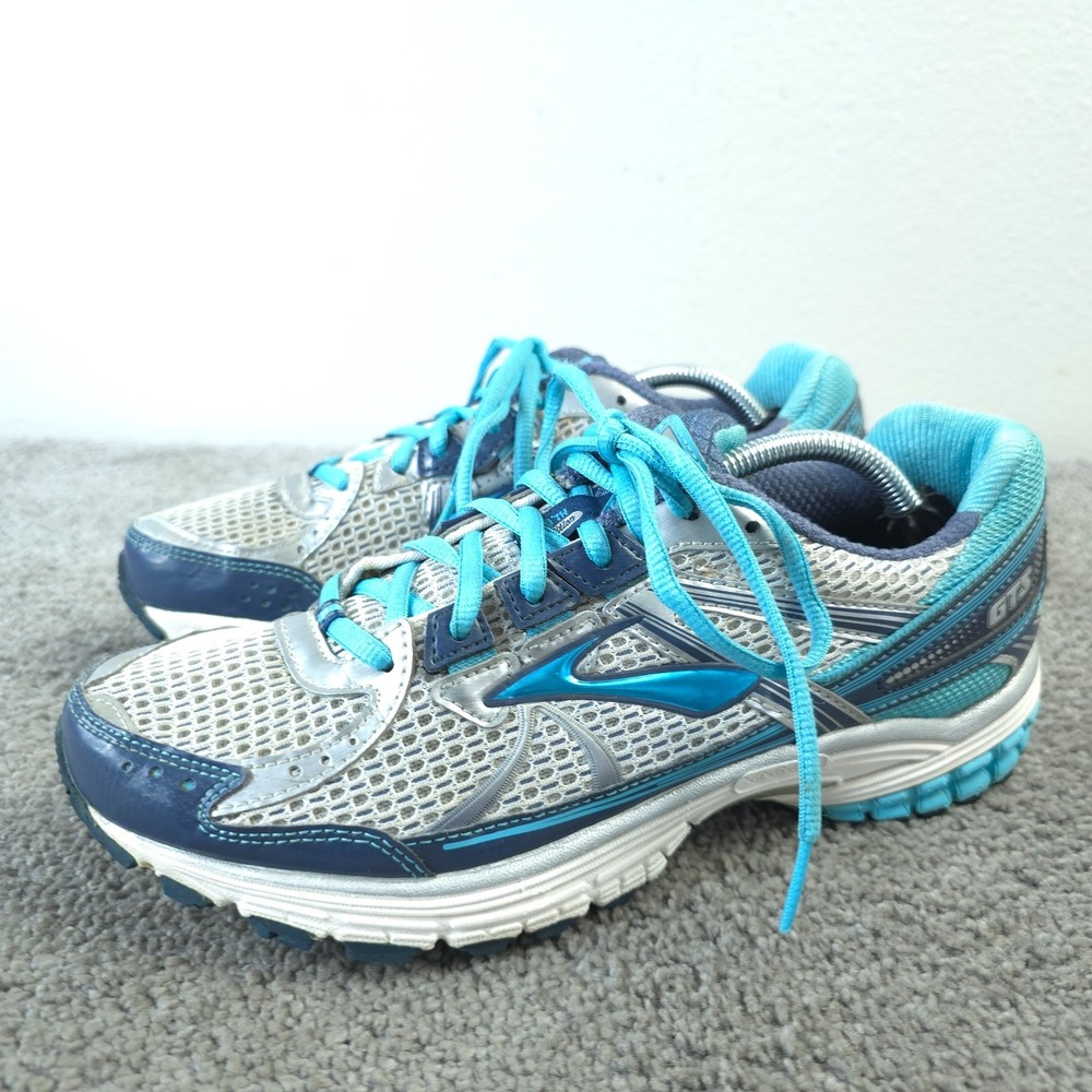 Brooks Adrenaline GTS 13 Womens Size 8.5 Running Shoes Gray Blue 1201231B444